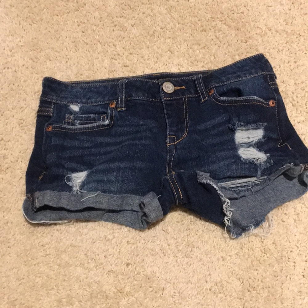 Aeropastle Ripped Jean Shorts Size 00